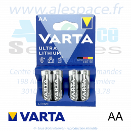 VARTA ULTRA LITHIUM - AA LR6 - Pile Lithium - 1,5V - Blister x4 Piles - Photo 001