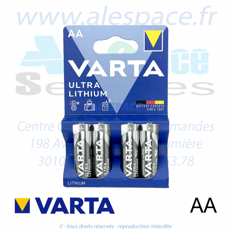 VARTA ULTRA LITHIUM - AA LR6 - Pile Lithium - 1,5V - Blister x4 Piles - Photo 001 VARTA ULTRA LITHIUM - AA LR6 - Pile Lithium - 1,5V - Blister x4 Piles - Photo 001