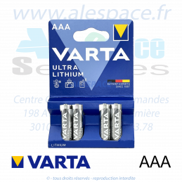 VARTA ULTRA LITHIUM - AAA LR03 - Pile Lithium - 1,5V - Blister x4 Piles - Photo 001