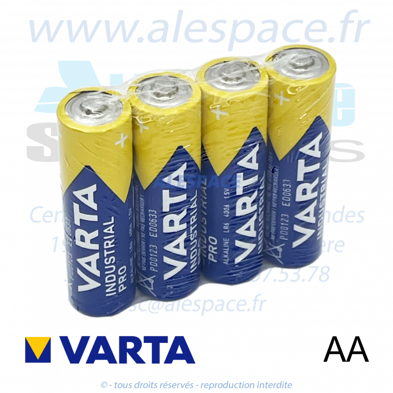 VARTA INDUSTRIAL PRO - AA LR6 - Pile alcaline - 1,5V - Blister x4 Piles - Photo 001 VARTA INDUSTRIAL PRO - AA LR6 - Pile alcaline - 1,5V - Blister x4 Piles - Photo 001