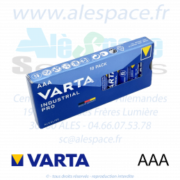 VARTA INDUSTRIAL PRO - AAA LR03 - Pile alcaline  - 1,5V - Boîte x10 Piles - Photo 001