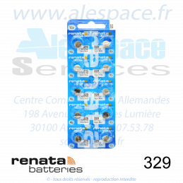 RENATA 329 MP - SR731SW - Pile de montre 1,55V - Blister x10 Piles - Photo 001