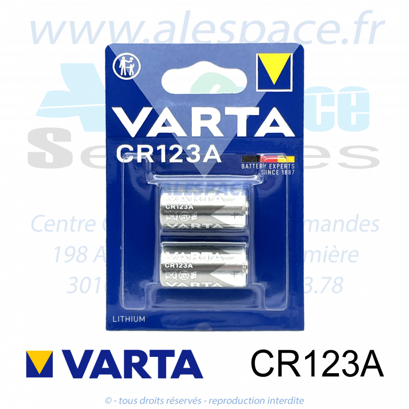 VARTA LITHIUM - CR123A - Pile Lithium - 3V - Blister x2 Piles - Photo 001 VARTA LITHIUM - CR123A - Pile Lithium - 3V - Blister x2 Piles - Photo 001