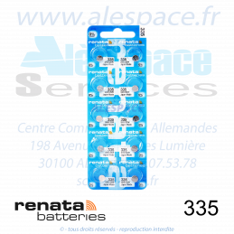 RENATA 335 MP - SR512SW - Pile de montre 1,55V - Blister x10 Piles - Photo 001