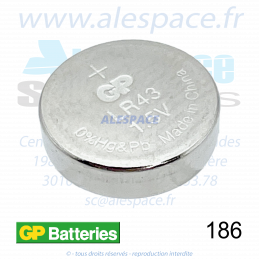 GP BATTERIES 186 - LR43 - V12GA - Pile bouton Alcaline - 1,5V - Blister x10 Piles - Photo 004