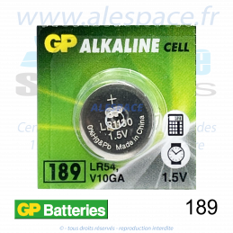 GP BATTERIES 189 - LR54 - V10GA - Pile bouton Alcaline - 1,5V - Photo 001