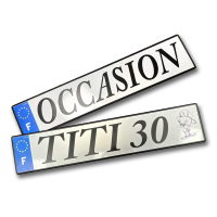 Plaque d'immatriculation personnalisée